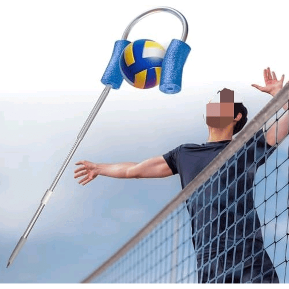 Volleyball Spike & Passing Trainer  Adjustable Training Aid with Ball Holder & Bump Pass Stick  Portable Volleyball Coaching Equipment for Serving, Spiking, Passing & Setting Practice