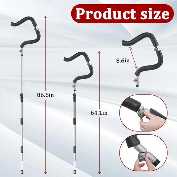 Volleyball Spike Trainer, Retractable Length 64"-85" Volleyball Hitting Trainer - Real Ball Feel for Serving/Spiking/Jump Training - Perfect for Beginners & Pros (No Ball Included)