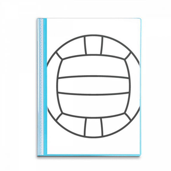Volleyball Sport Line Drawing Pattern Book Sheet Protectors Portfolio Binder Folder