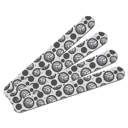 Volleyball Sports Ball Double-Sided Nail File Emery Board Set 4 Pack