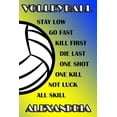 thumbnail image 1 of Volleyball Stay Low Go Fast Kill First Die Last One Shot One Kill Not Luck All Skill Alexandria: College Ruled Composition Book Blue and Yellow School Paperback, 1 of 1