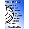 thumbnail image 1 of Volleyball Stay Low Go Fast Kill First Die Last One Shot One Kill Not Luck All Skill Clarissa: College Ruled Composition Book Blue and White School Co Paperback, 1 of 1