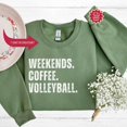 thumbnail image 1 of Volleyball Sweatshirt, Volleyball Shirt, Weekends Coffee and Volleyball shirt, Game Day Shirt, Volleyball Mom Shirt Volleyball dad Shirt SWEATSHIRT All Size S-5XL, 1 of 5