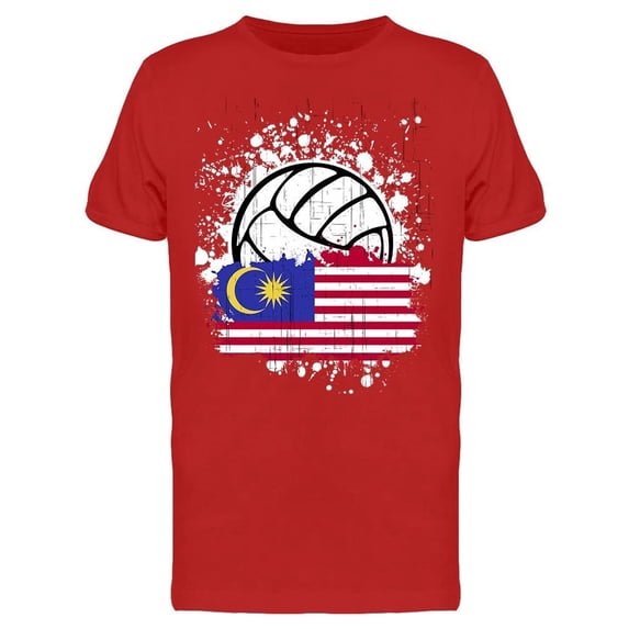 Volleyball Team Of Malaysia T-Shirt Men -Image by Shutterstock Men T-Shirt, Male Large