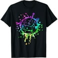 thumbnail image 1 of Volleyball Tie Dye Girls Distressed Ball T-Shirt men and women can wear, black, white, gifts, 1 of 4