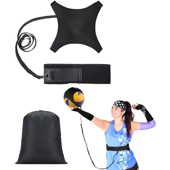 Volleyball Trainer: -in- Volleyball Equipment with Rebounder for Serving, Spiking & Setting Practice Serve Trainer & Practice for Beginners to Pros