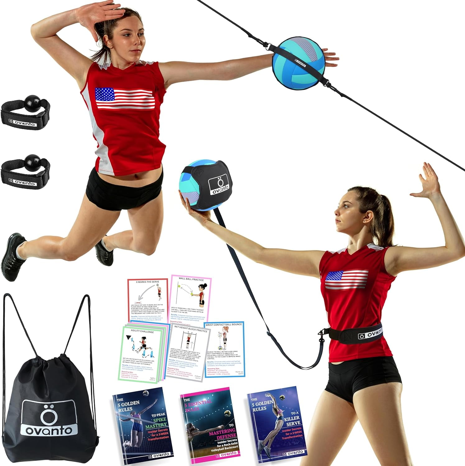 Volleyball Training Equipment Aid Solo Volleyball Equipment in 4