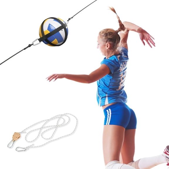Volleyball Training Equipment Aid System - Adjustable High Elasticity Spike Trainer for Solo Spiking, Hitting and Serving Practice