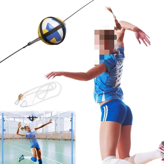 Volleyball Training Equipment Aid System - Adjustable High Elasticity Volleyball Spike Trainer, Solo Spiking Hitting Serving Like a Pro Volleyball Practice Equipment Gift for Beginners & Experts