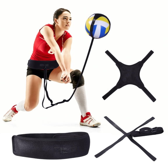 Volleyball Training Kit with Ball Rebounder and Adjustable Waist Belt 1 Pack