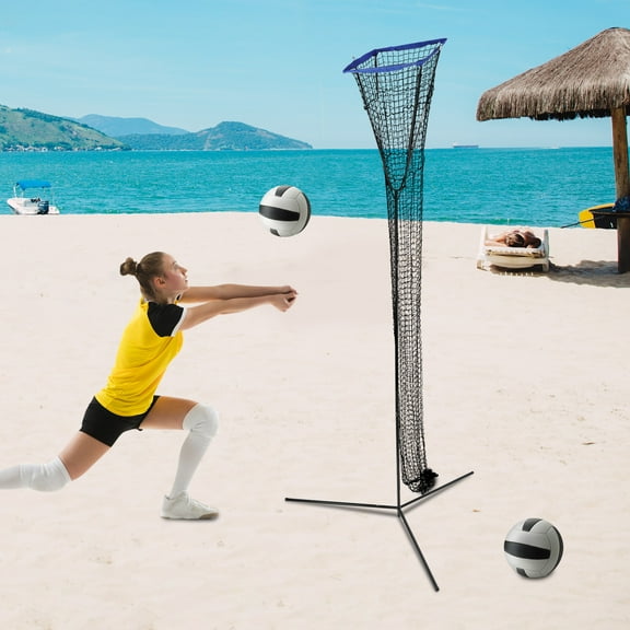 Volleyball Training Net Frame Volleyball Practice Net Volleyball Training Equipment with 88.58-129.92in Adjustable Height and Angle Excellent Sports Initiation Partner