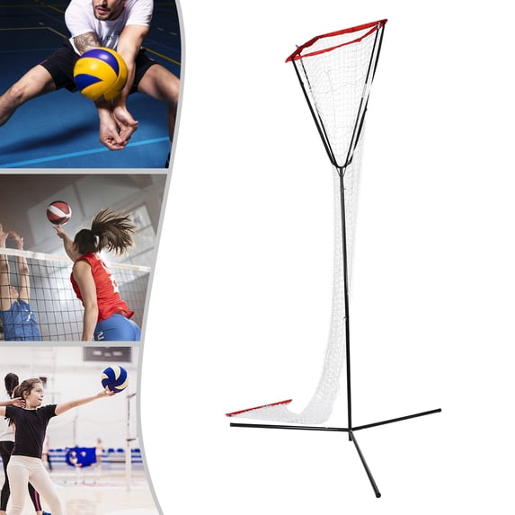 Volleyball Training Net Frame Volleyball Practice Net Volleyball Training Equipment with 88.58-129.92in Adjustable Height and Angle Excellent Sports Initiation Partner