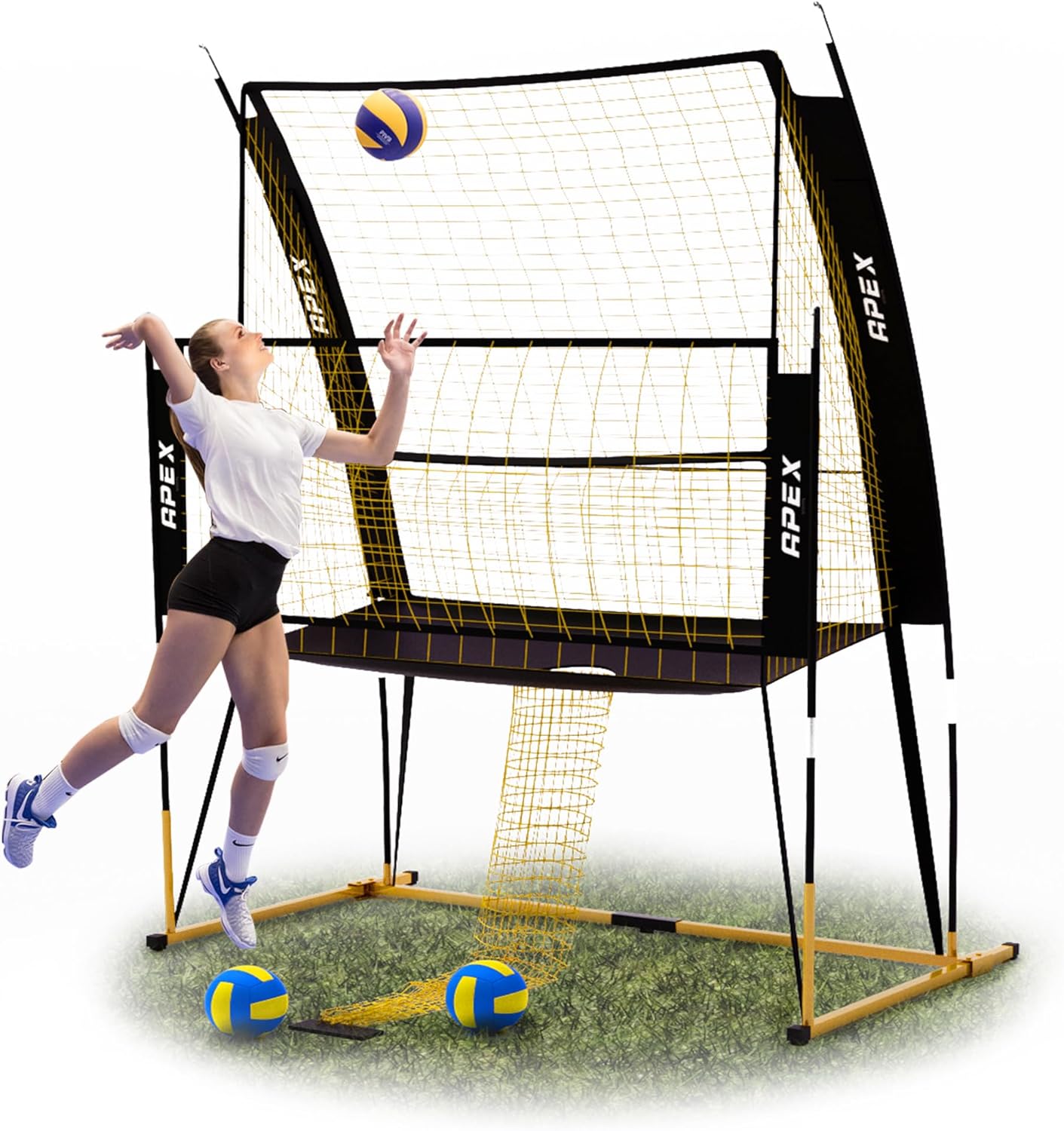 Volleyball Training Net System Sturdy, Adjustable, and Portable Improve Accuracy, Technique