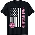 thumbnail image 1 of Volleyball US Flag USA T-Shirt men and women can wear, black, white, gifts, 1 of 4