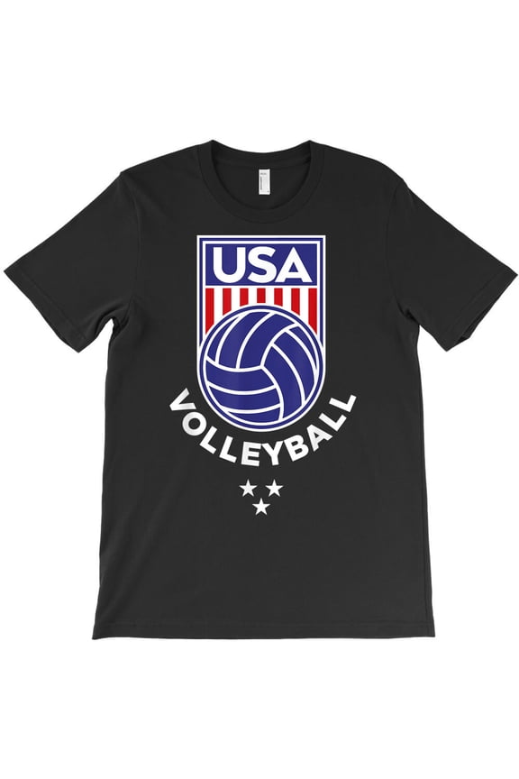 Volleyball USA, Support The Team, With USA Flag, Beach Themed Gift G1244 Unisex T-Shirt, Up to Size 5XL
