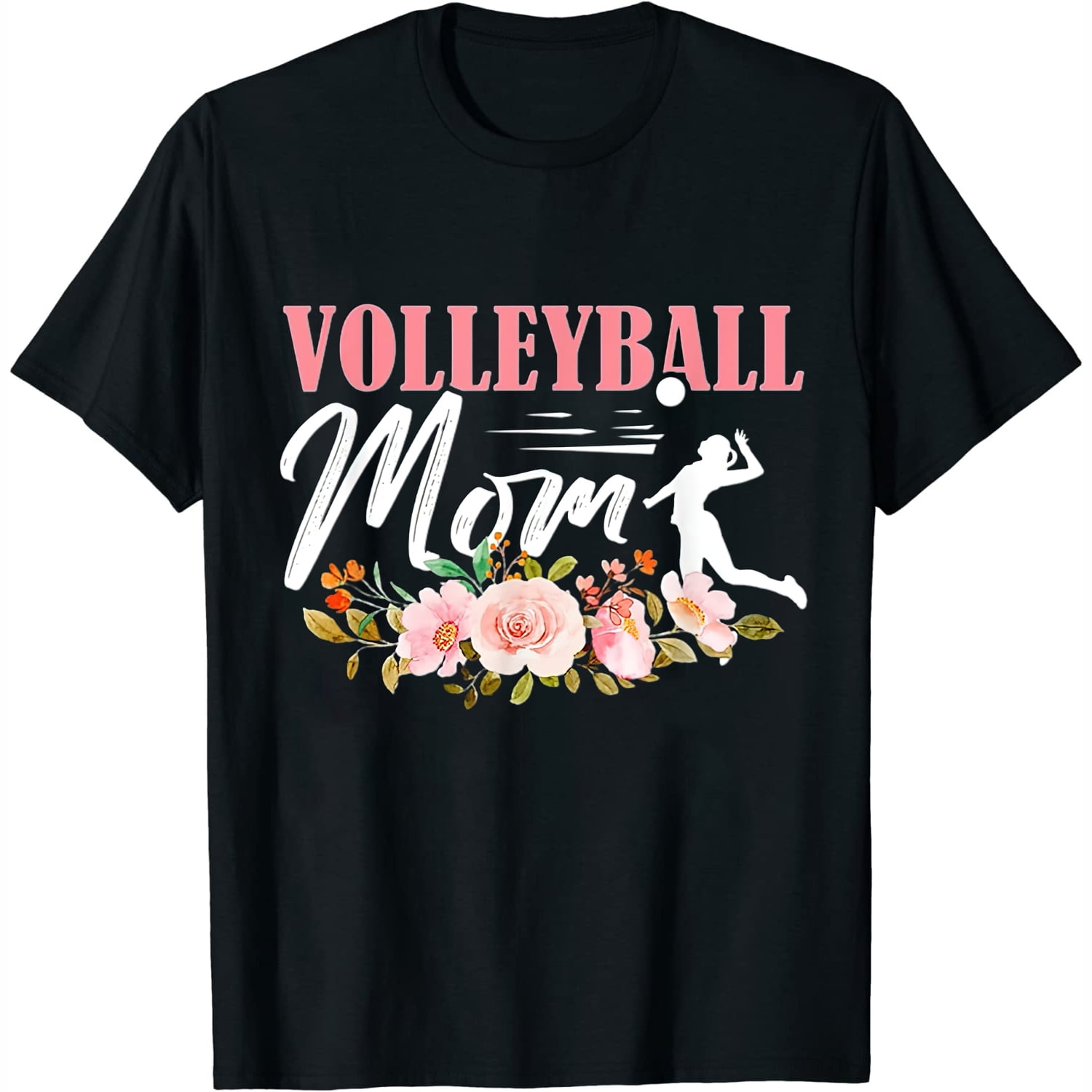 Volleyball - Volleyball Mom Cute and Trendy Graphic T-Shirt for Women,  Short Sleeve Black 4XL - Walmart.com, image size:1500x1500
