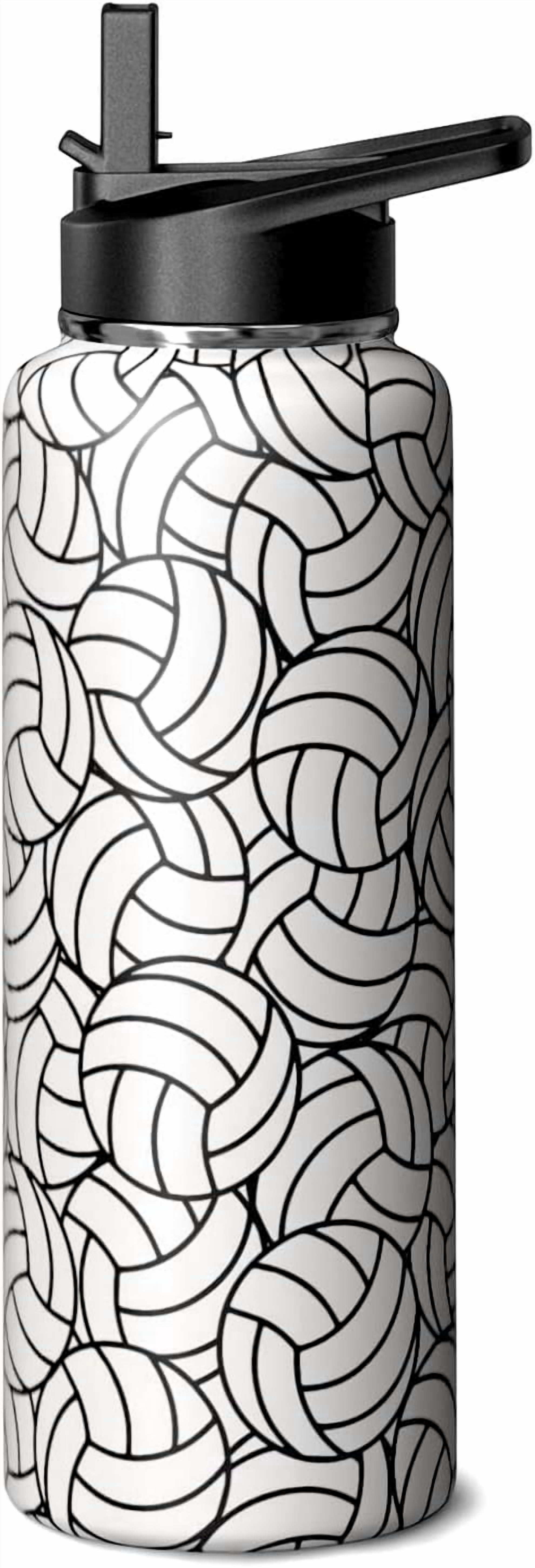 40oz Insulated Volleyball Water Bottle | Sports Water Bottle for Volleyball Players, Coaches, Fans | Gifts for Men, Women, Boys, Girls