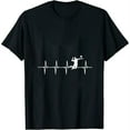 thumbnail image 1 of Volleyball heartbeat Womens T-Shirt for volleyball players Black S, 1 of 5