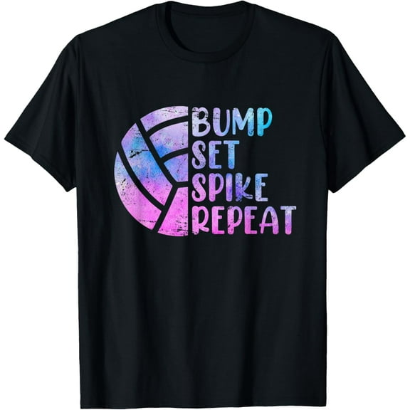 Volleyballer Bump Set Spike Repeat Volleyball T-Shirt
