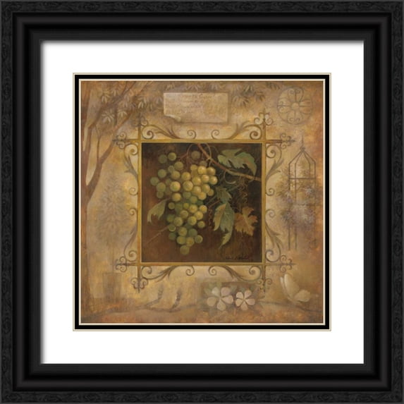 Vollherbst-Lane, Elaine 12x12 Black Ornate Wood Framed with Double Matting Museum Art Print Titled - Uva Bella Verde