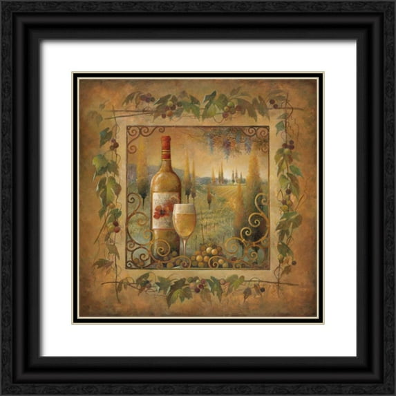 Vollherbst-Lane, Elaine 15x15 Black Ornate Wood Framed with Double Matting Museum Art Print Titled - Villa Tuscan I