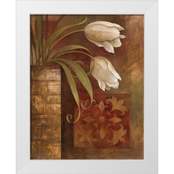 Vollherbst-Lane, Elaine 15x18 White Modern Wood Framed Museum Art Print Titled - Tulip Interlude I