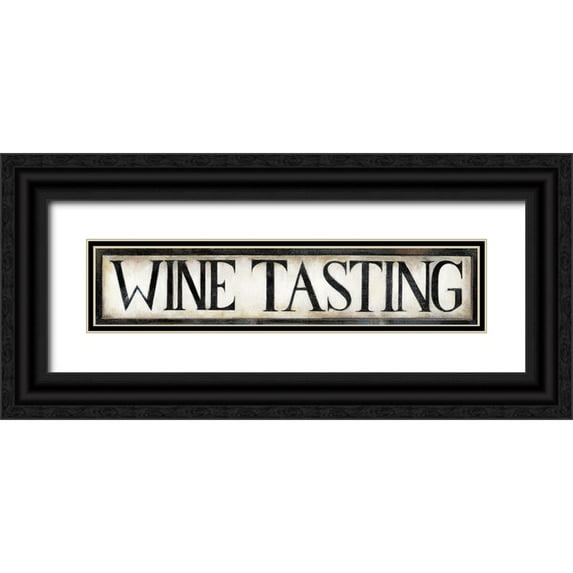 Vollherbst-Lane, Elaine 18x7 Black Ornate Wood Framed with Double Matting Museum Art Print Titled - Vintage Wine