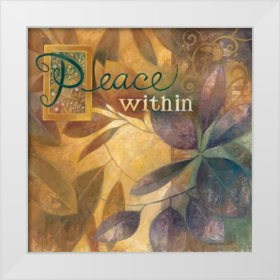 Vollherbst-Lane, Elaine 20x20 White Modern Wood Framed Museum Art Print Titled - Peace