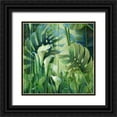 thumbnail image 1 of Vollherbst-Lane, Elaine 26x26 Black Ornate Wood Framed with Double Matting Museum Art Print Titled - Tropical Garden, 1 of 4