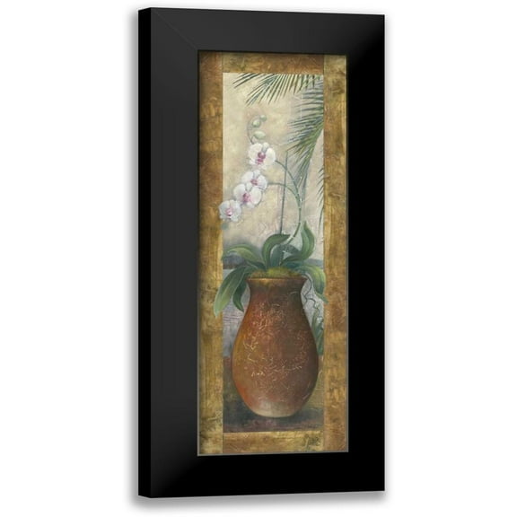 Vollherbst-Lane, Elaine 7x14 Black Modern Framed Museum Art Print Titled - Orchids in Paradise I