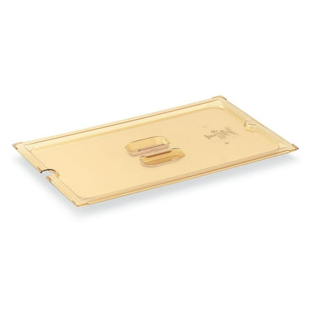 Vollrath 34100 Amber Full Size High Temp Slotted Plastic Pan Cover