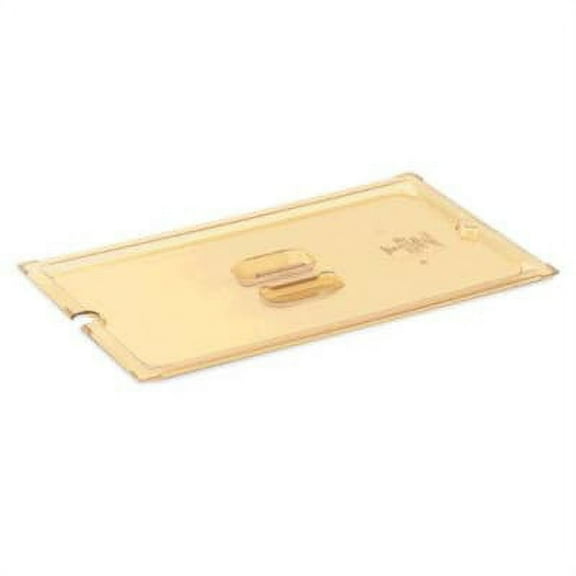 Vollrath 34300 Amber 1/3 Size High Temp Slotted Plastic Pan Cover