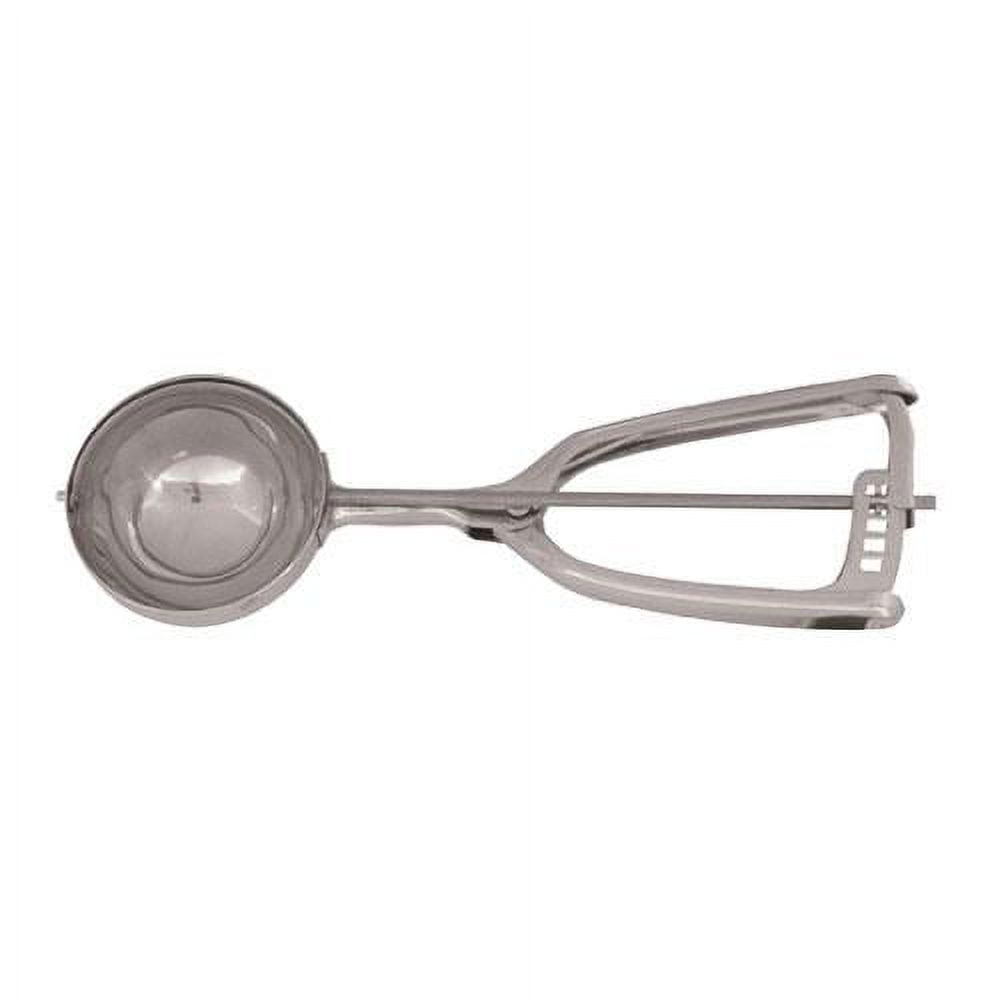 Vollrath 47156 #30 Round Stainless Steel Squeeze Handle Disher - 1.25 oz.