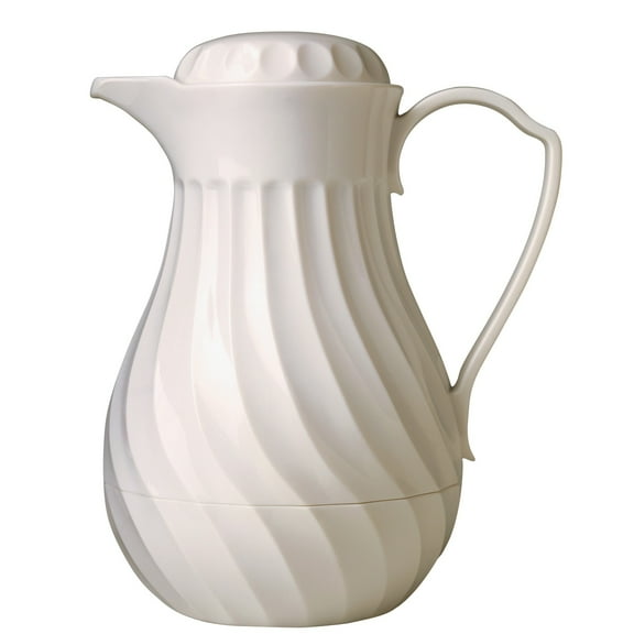 Vollrath 52134 Tilt N Pour SwirlServe White 64 Ounce Beverage Server