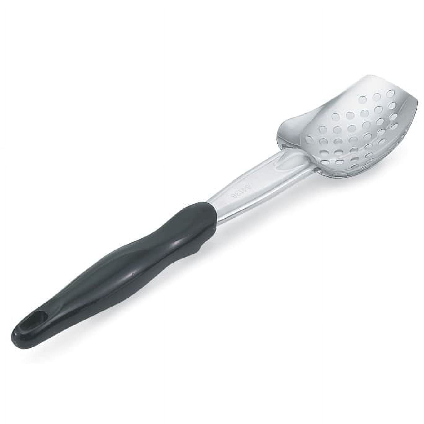 Vollrath 64138 Black 3-Sided Perforated 13.3" Basting Spoon