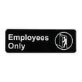 thumbnail image 1 of Vollrath Employees Only Sign, 3" x 9", Black/White, 1 of 4