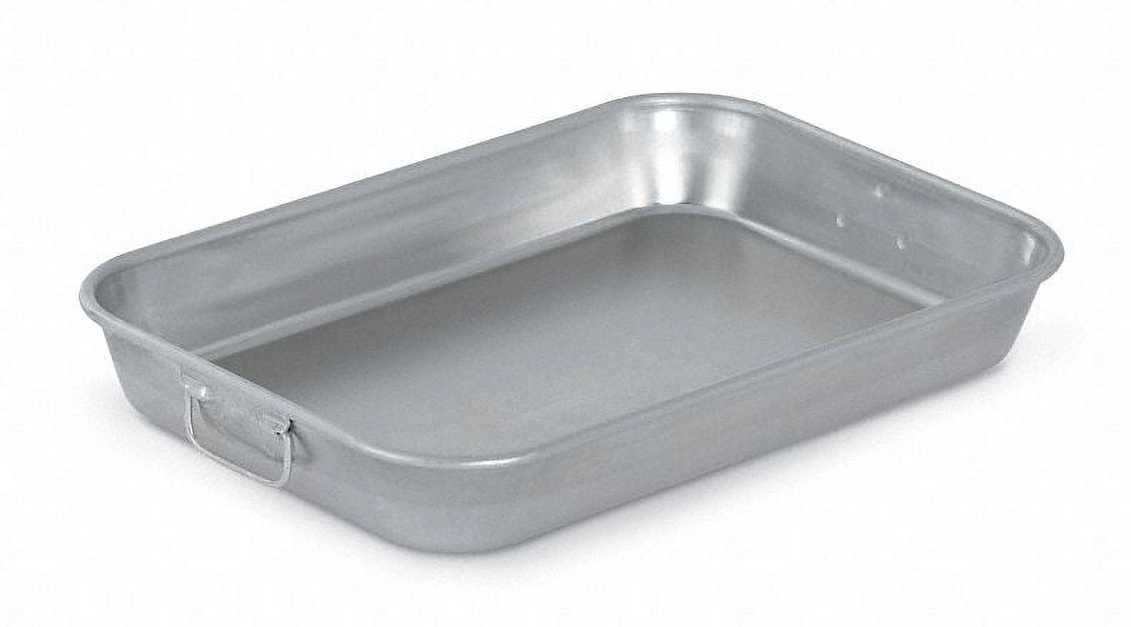 Silver Aluminum 7.5 Qt Roasting Pan with Drop Handles