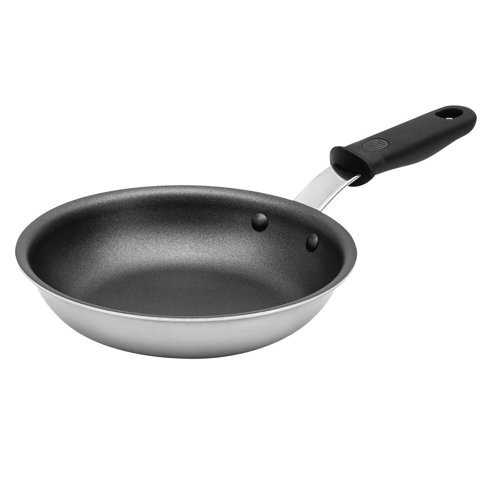 Vollrath 69110 Tribute 10" Tri-Ply Stainless Steel Non-Stick Fry Pan with CeramiGuard II Coating and Black TriVent Silicone Handle