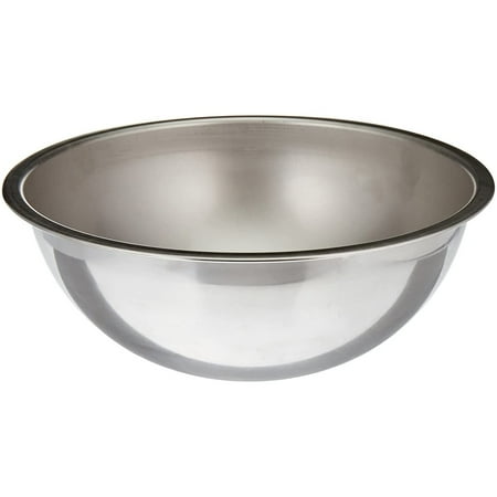 Vollrath Stainless Steel Mixing Bowl, 24 Gauge Satin Finish Steel 169080 8 Quart