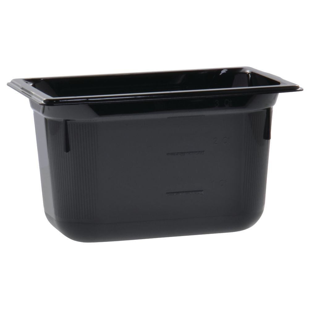 Vollrath Super Pan Black Plastic Catering PanHighTemp 1/4 Size 6"D
