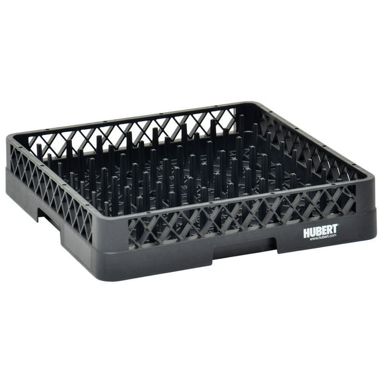 Vollrath Traex® Black Plastic Plate Peg Dishwashing Rack - 19 3/4L x 19  3/4W x 4H