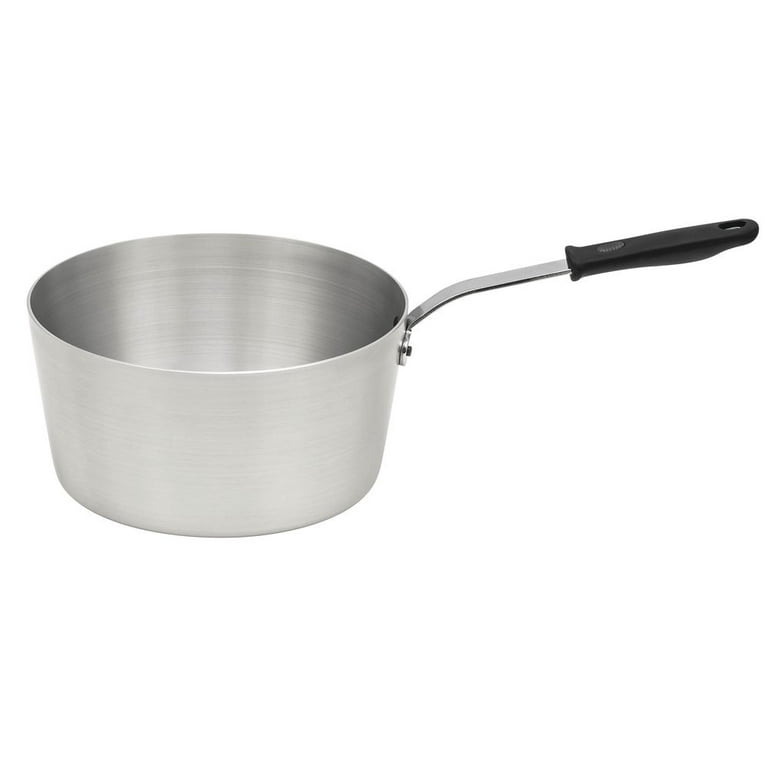 Choice 8 Qt. Aluminum Sauce Pan with Black Silicone Handle