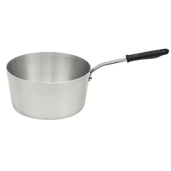 Vollrath Wear-Ever Classic 3 3/4 qt Aluminum Tapered Sauce Pan with Silicone Handle - 8 3/4"Dia x 4 1/2"D