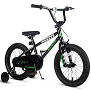 Vollsch BMX Style Kids Bike for 2-8 Years Old Boys Girls 16 Inches Toddlers Bicycle with Coaster Brake Training Wheels, Black