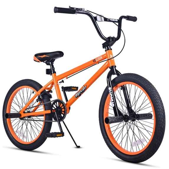 Vollsch Freestyle BMX Bikes 20 Inch Kids Bicycle for 8-15 Years Old Teens, Boys, Girls, Beginner-Lever Riders, Orange