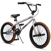 Vollsch Freestyle BMX Bikes 20 Inch Kids Bicycle for 8-15 Years Old Teens, Boys, Girls, Beginner-Lever Riders, Titanium Silver