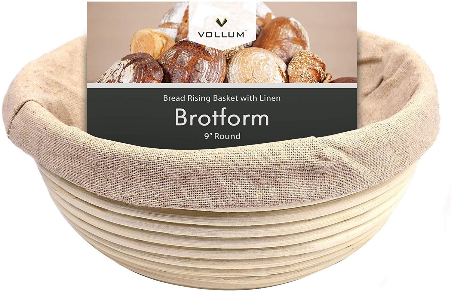 Vollum Bread Proofing Basket Baking Supplies for Beginners