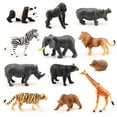 thumbnail image 1 of Volnau Mini Safari Animal Toys Figures 12PCS Wild Figurines Miniature for Toddler Kids Birthday Gift, 1 of 9