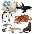 thumbnail image 1 of Volnau Sea Creature Toys Figures 8PCS Antarctica Ocean Animal Figurine for Kids Decoration Fish Gift, 1 of 8