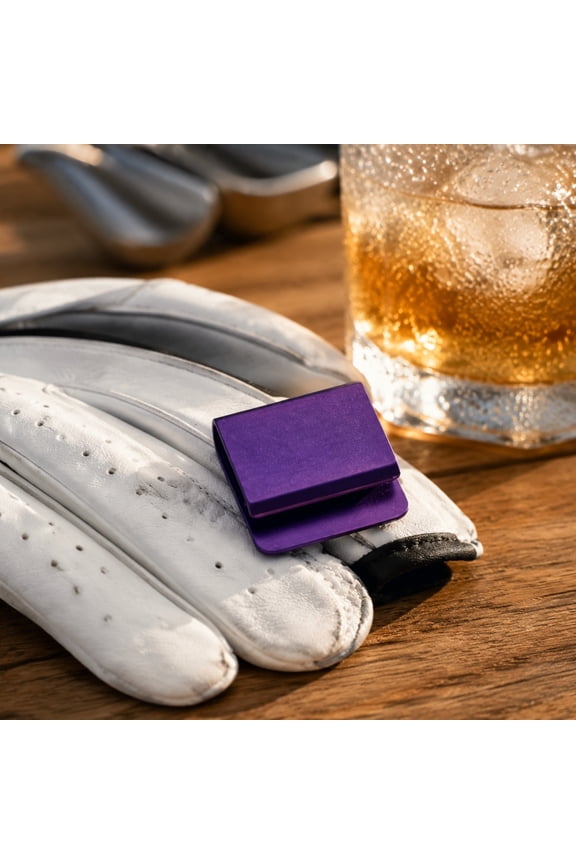 Hat Brim Clips, Blank Aluminum Hat Clips for Laser Engraving, Hat Accessories, Golf Hat Clip Blanks for DIY, Vinyl, UV Printing, Small Business & Personalized Gifts (Purple)